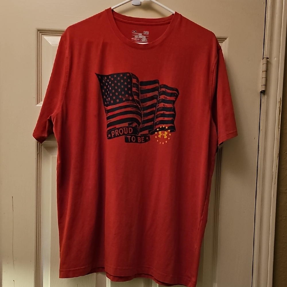 🇱🇷pick 3 For $12                   Under Armour Red Patriotic Short Sleeve Tee
